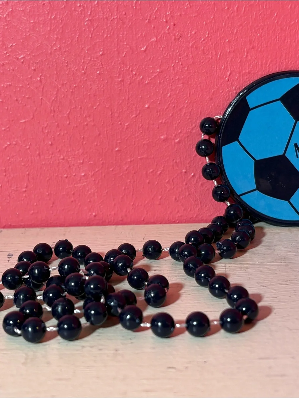 NEW Modelo Blue & Black Soccer Ball Necklace FIFA Collectible 2026 Football FUN